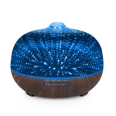 Indoor 3D Glass 6H 300ml Aroma Diffuser Ultrasonic Humidifier